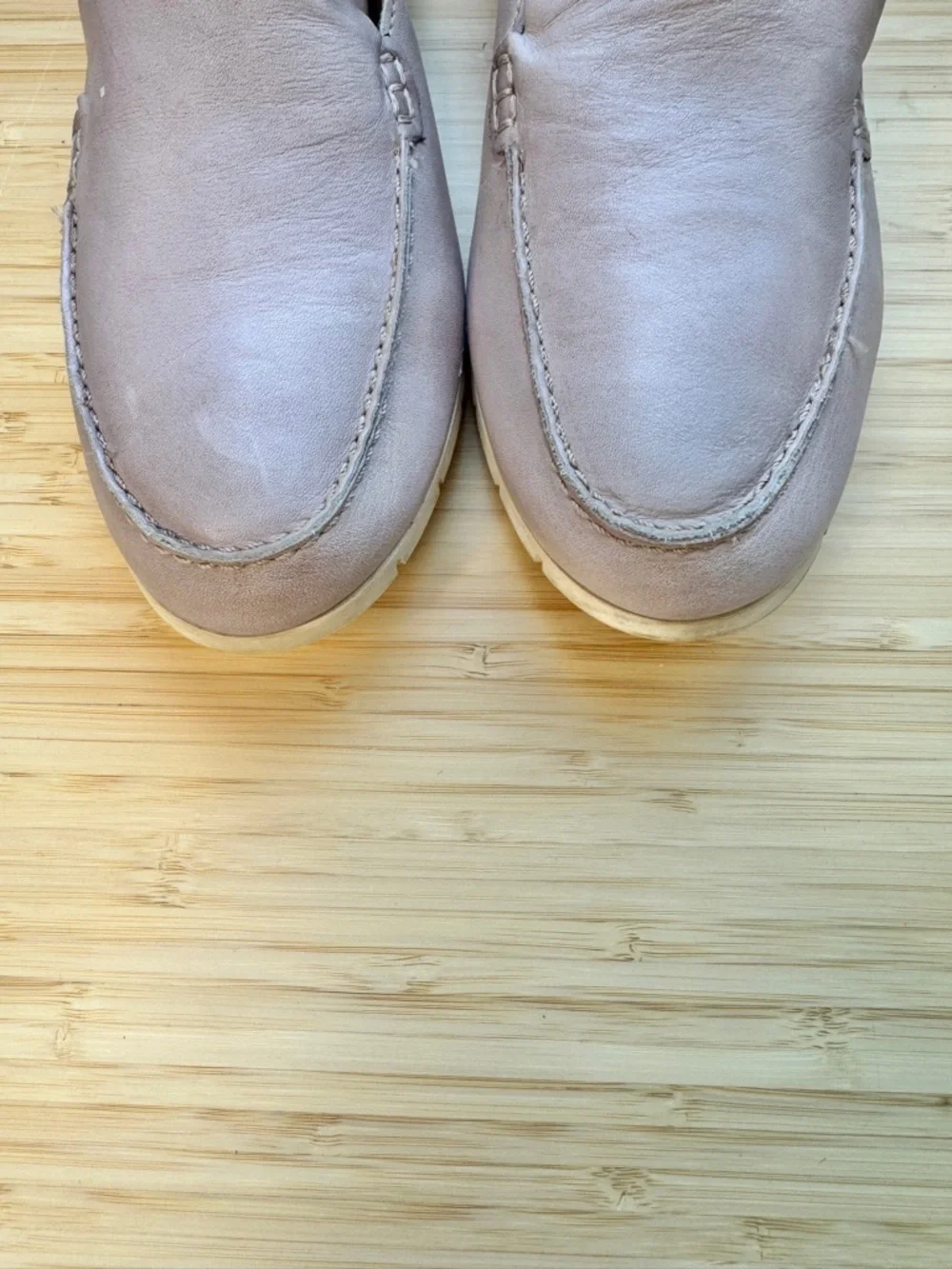 FRYE MOCASSINS SLIP ON SHOES PINK PASTEL SHOE LEATHER SHOE MADE IN INDIA SIZE 10 - Picture 14 of 17